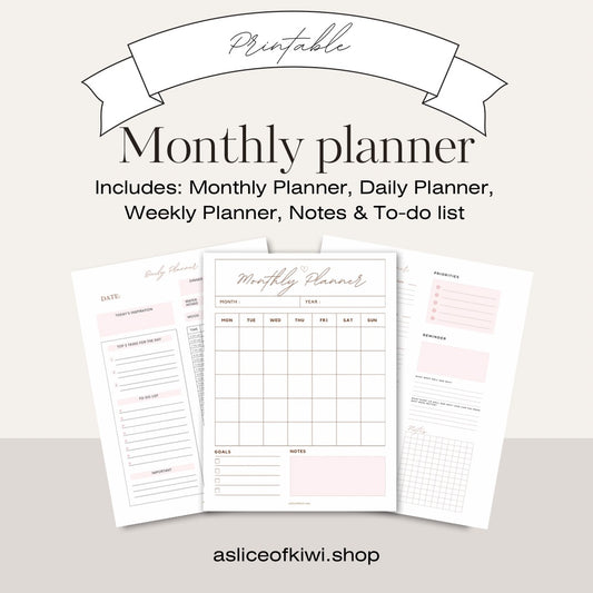 Monthly Planner Printable